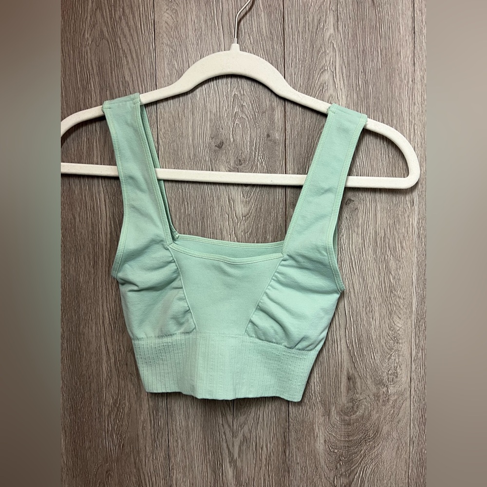 Good Karma Square-Neck Bra Size XS/S NWOT Mint Green Women's Crop Top